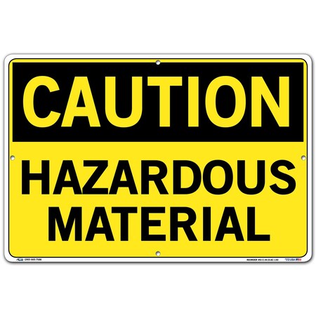 Vestil Aluminum Composite Sign, 12-1/2" H, 18-1/2" W Composite, Rectangle, SI-C-44-D-AC-130 SI-C-44-D-AC-130